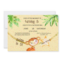 Básquetbol pequeño mono cumple 5 años