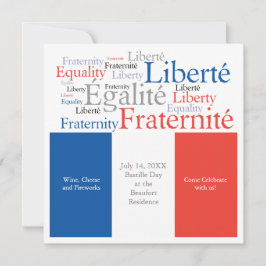 Invitación Bastille día fiesta francés del tema del 14 de