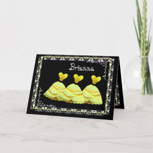 Invitación Bastones y encaje AMARILLOS - Sé mi dama de honor