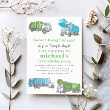 Basura Bash Camión de la Basura Fiesta de Cumpleañ