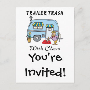 Invitación basura de parque de caravanas con clase