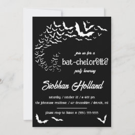 Invitación Bat-chelorette Halloween Fiesta de Bachelorette Te