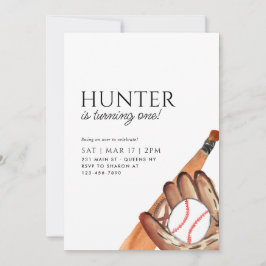 Invitación Bat Glove Ball Deportes Béisbol Cumpleaños