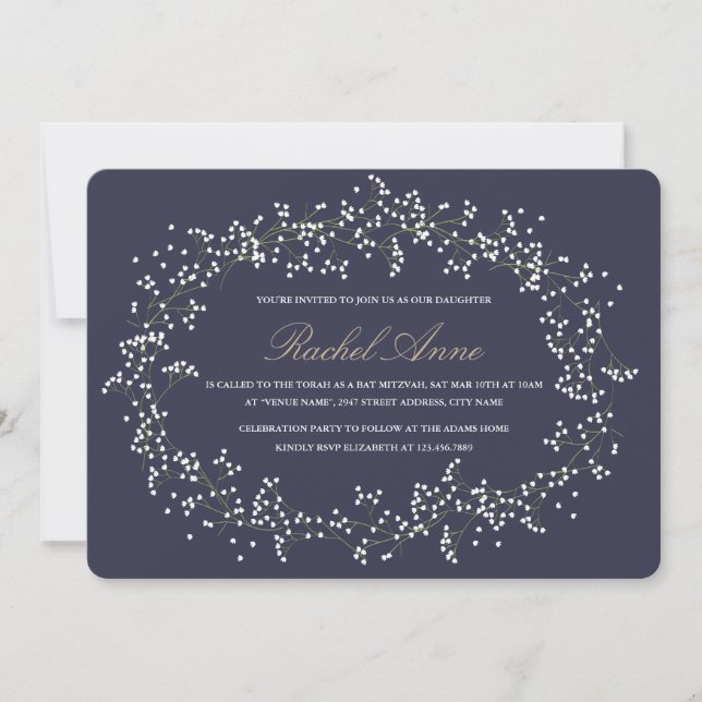 Invitación Bat Mitzvah (Anverso)