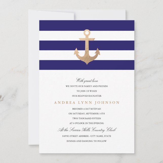 Invitación Bat Mitzvah (Anverso)