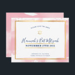 Invitación BAT MITZVAH color de agua rosa dorado ahorra la fe<br><div class="desc">por kat massard >> kat@simplysweetPAPERIE.com << - - - - - - - - - - - - - - - - - - - - - - - - - - - - - - - - - - - - - - - - - - - - -...</div>