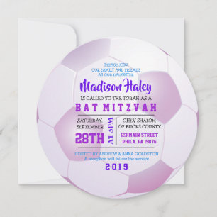 Invitación Bat Mitzvah de CHICAS DE RONDA DE FÚTBO