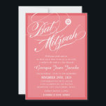 Invitación BAT MITZVAH escritura moderna elegante flamingo ro<br><div class="desc">por kat massard >>> kat@simplysweetPAPERIE.com << CONTACTE ME para la redacción personalizado o para añadir líneas en hebreo Me encanta el diseño, pero me gustaría ver algunos cambios - otro esquema de color, producto, añadir una foto o adaptarlo para una ocasión diferente - no hay preocupaciones simplemente contáctame - ¡me...</div>