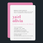 Invitación BAT MITZVAH fácil moderno minimalista gris rosa<br><div class="desc">por kat massard >>> kat@simplysweetPAPERIE.com << CONTACTE ME para la redacción personalizado o para añadir líneas en hebreo Me encanta el diseño, pero me gustaría ver algunos cambios - otro esquema de color, producto, añadir una foto o adaptarlo para una ocasión diferente - no hay preocupaciones simplemente contáctame - ¡me...</div>