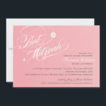 Invitación BAT MITZVAH INVITA tipografía elegante color rosa<br><div class="desc">Fije el tono para esta ocasión especial con una INVITACIÓN MITZVAH de alta calidad y personalizada para su hija! Guau a tus amigos y familia con este pequeño número. Configurar como plantilla es simple introducir detalles del evento - es muy fácil!! CONSEJO :: 1. Para redimensionar / reposicionar la imagen,...</div>