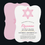 Invitación BAT MITZVAH lindo moderno entre estrellas de rosa<br><div class="desc">por kat massard >> kat@simplysweetPAPERIE.com << - - - - - - - - - - - - - - - - - - - - - - - - - - - - - - - - - - - - - - - - - - - - -...</div>