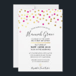 Invitación BAT MITZVAH Lugares modernos de confeti divertido<br><div class="desc">por kat massard >> WWW.SIMPLYSWEETPAPERIE.COM << - - - - - - - - - - - - - - - - - - - - - - - - - - - - - - - - - - - - - - - - - - - - -...</div>