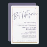 Invitación BAT MITZVAH marco de oro malva morado mínimo moder<br><div class="desc">por kat massard >>> kat@simplysweetPAPERIE.com <<< Ama el diseño, pero me gustaría ver algunos cambios - otro esquema de color, producto, agregar una foto o adaptado para una ocasión diferente - no hay preocupaciones simplemente contáctame por correo electrónico - ¡estoy encantado de ayudar! - - - - - - -...</div>