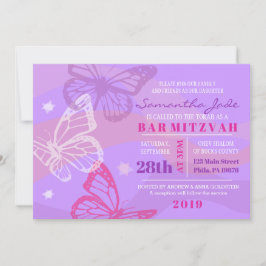 Invitación Bat Mitzvah MARIPOSAS & ESTRELLAS
