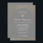 Invitación BAT MITZVAH mini elegante spot de confeti dorado g<br><div class="desc">por kat massard >> kat@simplysweetPAPERIE.com << - - - - - - - - - - - - - - - - - - - - - - - - - - - - - - - - - - - - - - - - - - - - -...</div>