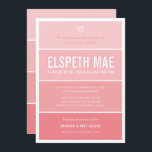 Invitación BAT MITZVAH moderno gradiente oscuro fresco coral<br><div class="desc">por kat massard >>> kat@simplysweetPAPERIE.com << CONTACTE ME para la redacción personalizado o para añadir líneas en hebreo Me encanta el diseño, pero me gustaría ver algunos cambios - otro esquema de color, producto, añadir una foto o adaptarlo para una ocasión diferente - no hay preocupaciones simplemente contáctame - ¡me...</div>