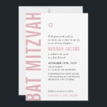 Invitación BAT MITZVAH moderno minimalista chica atrevido ros<br><div class="desc">por kat massard >>> kat@simplysweetPAPERIE.com << CONTACTE ME para la redacción personalizado o para añadir líneas en hebreo Me encanta el diseño, pero me gustaría ver algunos cambios - otro esquema de color, producto, añadir una foto o adaptarlo para una ocasión diferente - no hay preocupaciones simplemente contáctame - ¡me...</div>
