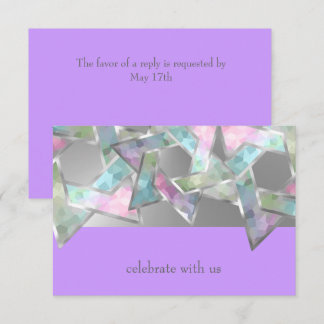 Invitación Bat Mitzvah Pastel Star of David on Any Color
