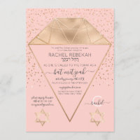 Bat Mitzvah Purpurina de confetti de diamantes de 