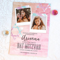 Bat Mitzvah, Purpurina turquesa rosa. Foto