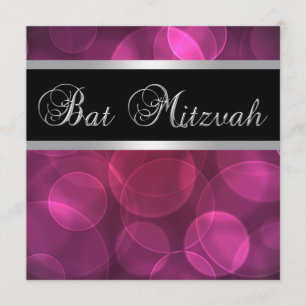 Invitación Bat Mitzvah Rosa Fucsia