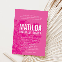 BAT MITZVAH rosas modernos y elegantes bonito rosa