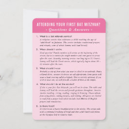 Invitación BAT MITZVAH servicio preguntas de respuesta consej