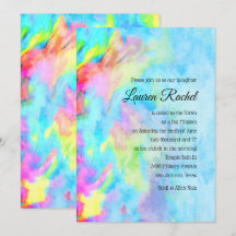 Bat Mitzvah Turquoise Blue Lime Pink Tie Dye