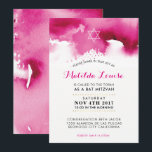 Invitación BAT MITZVAH una elegante acuarela rosa brillante<br><div class="desc">por kat massard >> kat@simplysweetPAPERIE.com << - - - - - - - - - - - - - - - - - - - - - - - - - - - - - - - - - - - - - - - - - - - - -...</div>