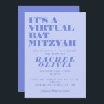 Invitación Bat Mitzvah, una lavadora virtual muy fina<br><div class="desc">Curta invitación virtual en línea a Mitzvah en Lavender</div>