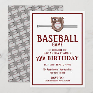 Invitación Batalla de Béisbol de Plata, Partido de Cumpleaños