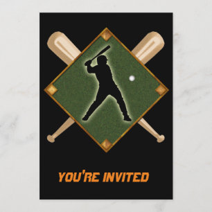Invitación Batalla de diamantes de béisbol 1