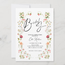 Invitación Batalla de novias de flores silvestres rusas