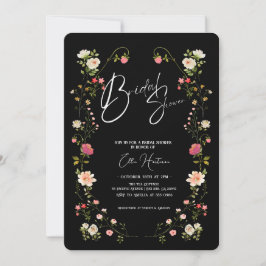 Invitación Batalla de novias de flores silvestres rusas