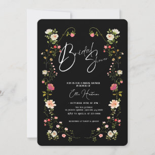 Invitación Batalla de novias de flores silvestres rusas