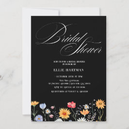 Invitación Batalla de novias de flores silvestres rusas