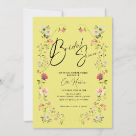 Invitación Batalla de novias de flores silvestres rusas