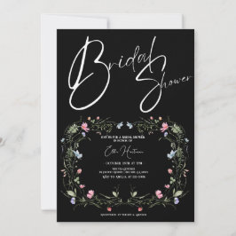 Invitación Batalla de novias de flores silvestres rusas