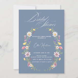 Invitación Batalla de novias de flores silvestres rusas