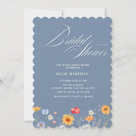 Invitación Batalla de novias de flores silvestres rusas