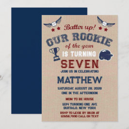 Invitación Batear A Nuestro Pequeño Novato Se Está Tornando M