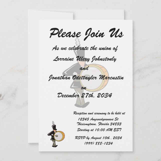 Invitación batería bajo abstract.png negro que marcha (Anverso)