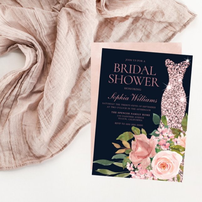 Invitación Batería de novias floral con vestimenta de oro de  (Subido por el creador)
