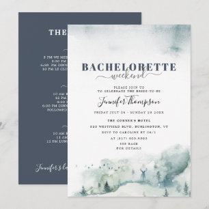 Invitación Batería Rustic Cabin Bachelorette Weekend Itinerar