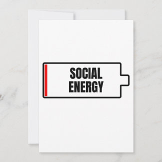 Invitación Batería social de energía introvertida