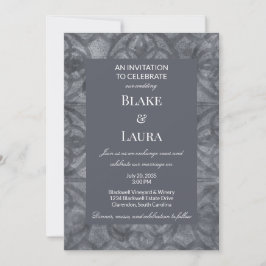 Invitación Batik de tonos terrosos de primavera gris personal