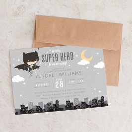 Invitación Batman Super Hero Baby Shower