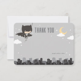 Invitación Batman Super Hero First Birday Gracias
