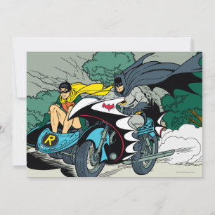 Invitación Batman Y Robin En Batcycle