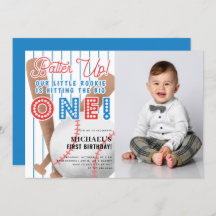 Batter Up Little Rookie Sports 1er cumpleaños Phot